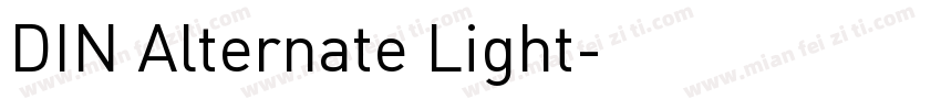 DIN Alternate Light字体转换